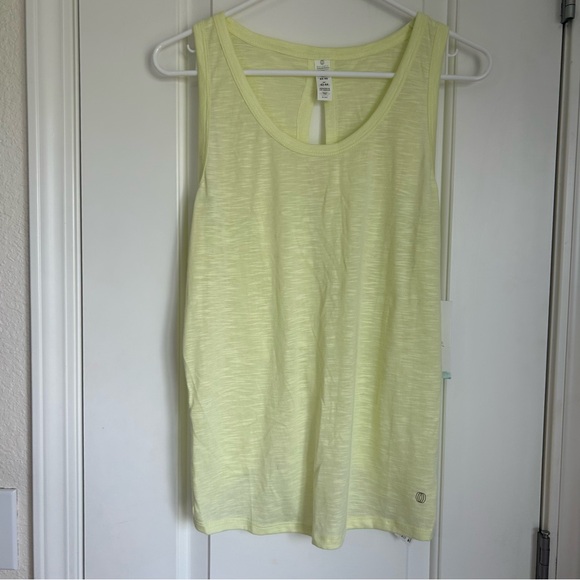 Balance Collection Tops - Balance Collection Women’s Split Back Young Wheat Yellow Tank NWT - Size L
